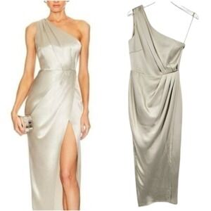 Sau Lee Preston Dress Silver US 4 NWT Altered